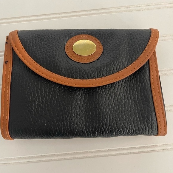 Vintage Nikki Nonno Set of 2 Clutch Handbag Black and Tan Pebble Leather Purse - Picture 9 of 11